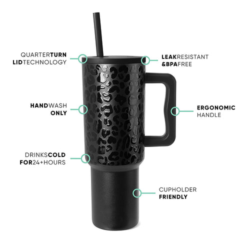 40oz Handle Cup 304 Stainless Steel Cold Insulation Large Tumbler Ice Cup